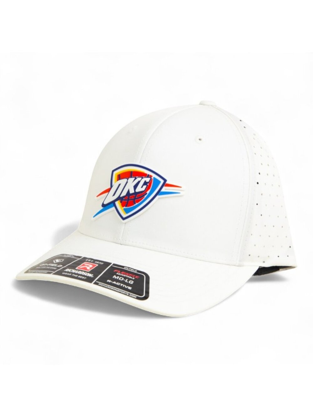 Oklahoma City Thunder 3D Laser Perf R-Flex Cap- White